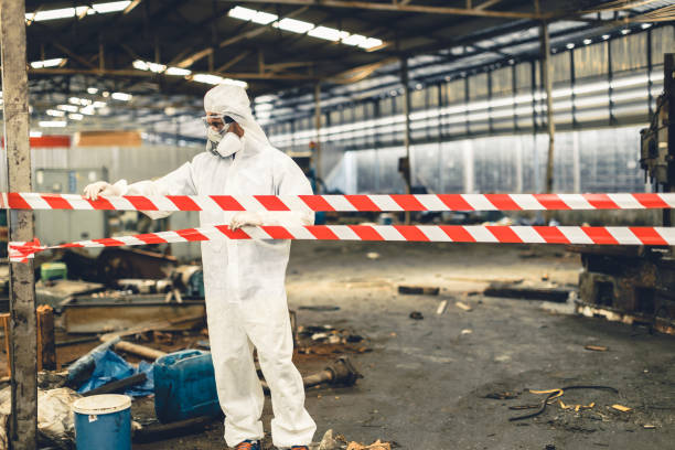 Professional Sewage Cleanup technician working in Riverdale, GA